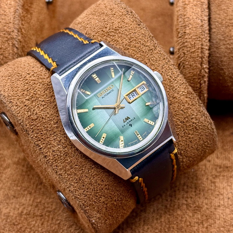 Seiko Seiko - Lord Matic "Vivid Green Sunburst" 悠久 (Yūkyū) – Eternal - No reserve price - 5606-7310 - Men - 1973 vintage watch - image 11