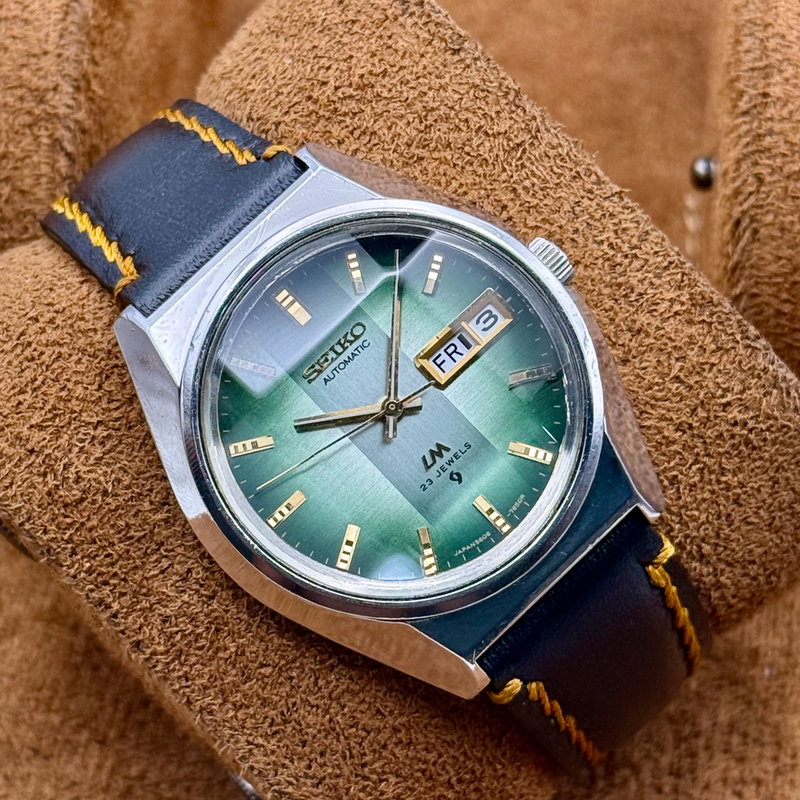 Seiko Seiko - Lord Matic "Vivid Green Sunburst" 悠久 (Yūkyū) – Eternal - No reserve price - 5606-7310 - Men - 1973 vintage watch - image 12