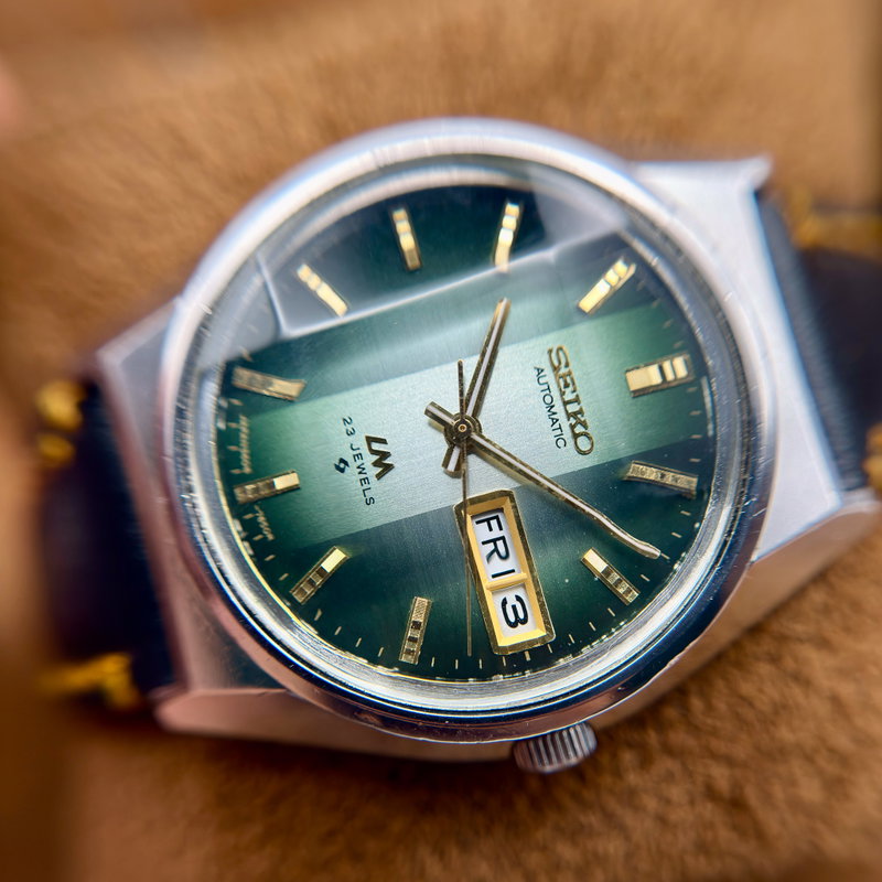 Seiko Seiko - Lord Matic "Vivid Green Sunburst" 悠久 (Yūkyū) – Eternal - No reserve price - 5606-7310 - Men - 1973 vintage watch - image 14