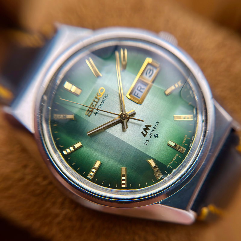 Seiko Seiko - Lord Matic "Vivid Green Sunburst" 悠久 (Yūkyū) – Eternal - No reserve price - 5606-7310 - Men - 1973 vintage watch - image 19