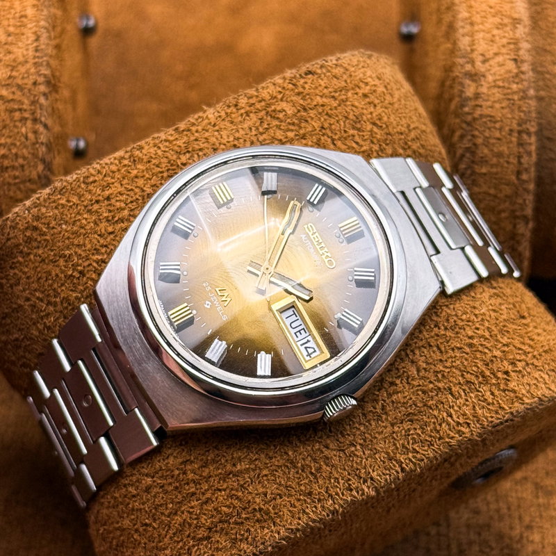 Seiko Seiko - LM "Gradient Golden Sunburst" 土陽 (Tsuchiyō) – Earthen Sun - No reserve price - 5606-7300 - Men - 1973 vintage watch - image 13