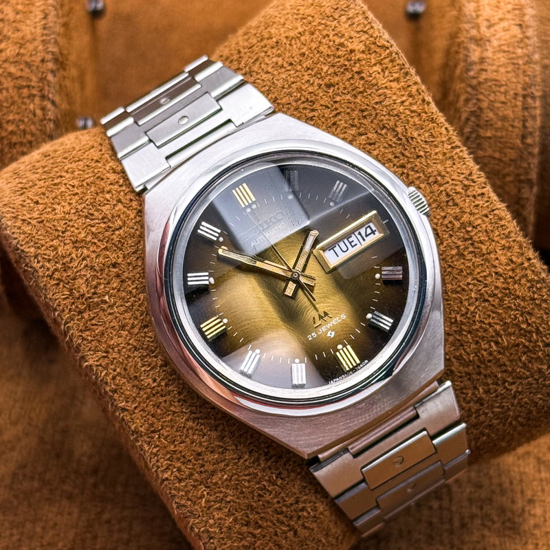 Seiko Seiko - LM "Gradient Golden Sunburst" 土陽 (Tsuchiyō) – Earthen Sun - No reserve price - 5606-7300 - Men - 1973 vintage watch - image 15