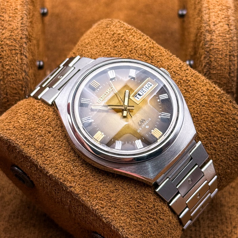Seiko Seiko - LM "Gradient Golden Sunburst" 土陽 (Tsuchiyō) – Earthen Sun - No reserve price - 5606-7300 - Men - 1973 vintage watch - image 16