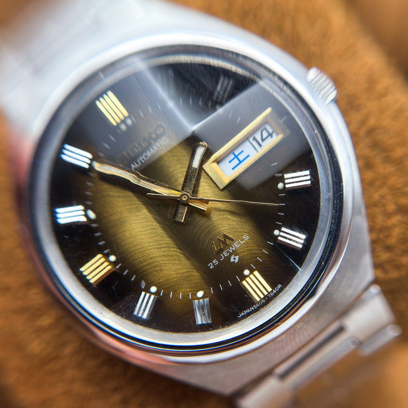 Seiko Seiko - LM "Gradient Golden Sunburst" 土陽 (Tsuchiyō) – Earthen Sun - No reserve price - 5606-7300 - Men - 1973 vintage watch - image 21