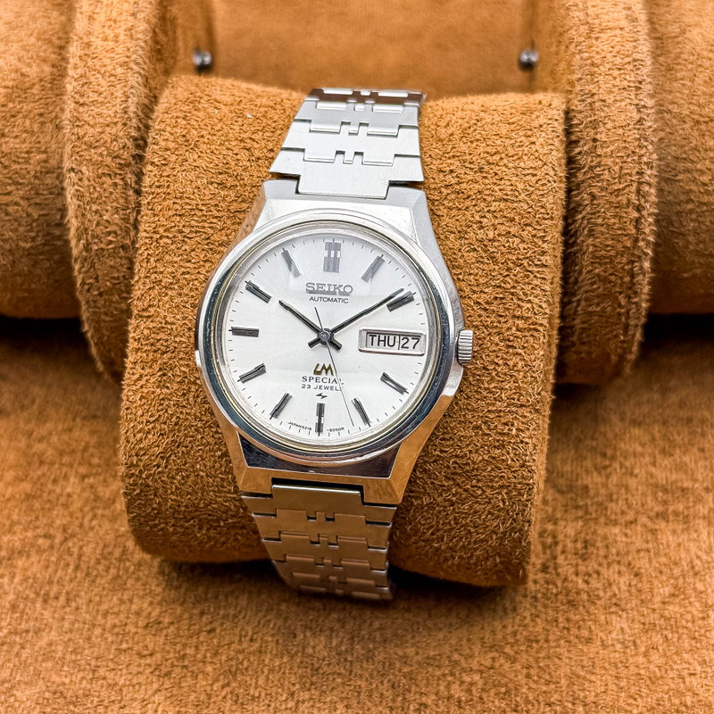 Seiko Seiko - LM Special "Gradient White Sunburst" 放映 – Hōei – Radiated Reflection - No reserve price - 5216-6040 - Men - 1974 vintage watch - image 2