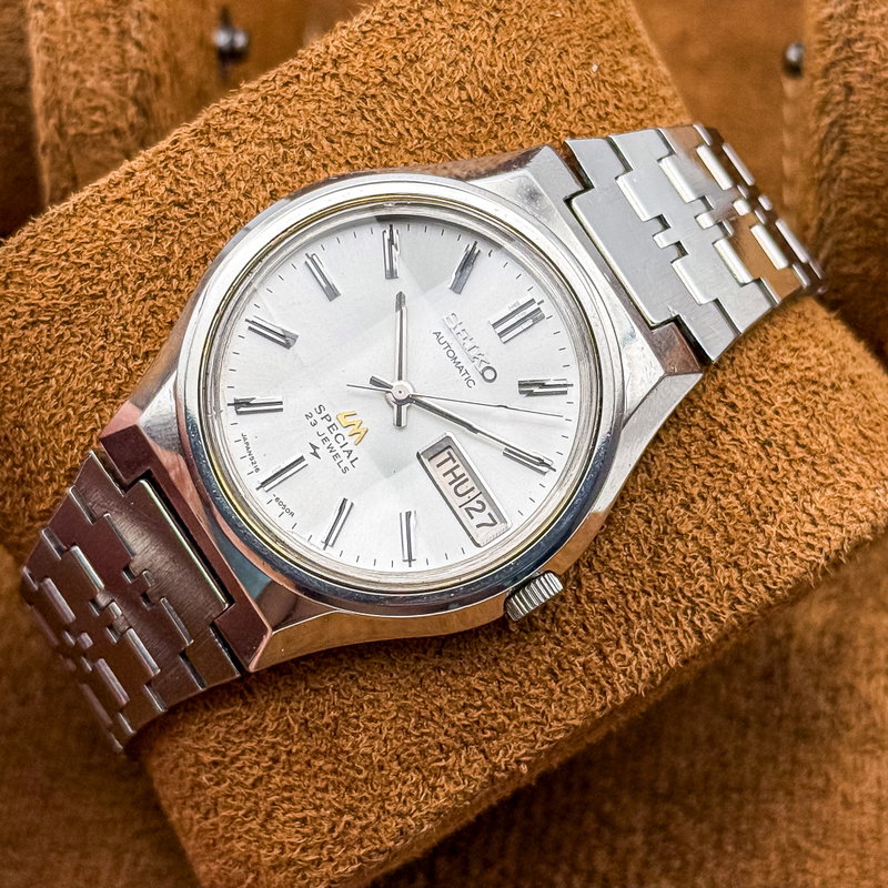 Seiko Seiko - LM Special "Gradient White Sunburst" 放映 – Hōei – Radiated Reflection - No reserve price - 5216-6040 - Men - 1974 vintage watch - image 1