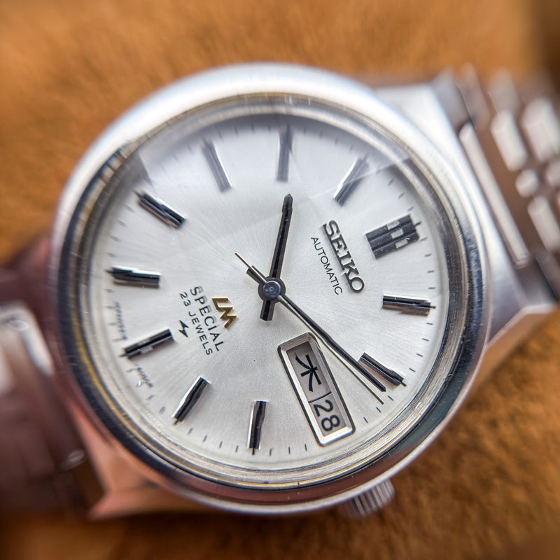 Seiko Seiko - LM Special "Gradient White Sunburst" 放映 – Hōei – Radiated Reflection - No reserve price - 5216-6040 - Men - 1974 vintage watch - image 9