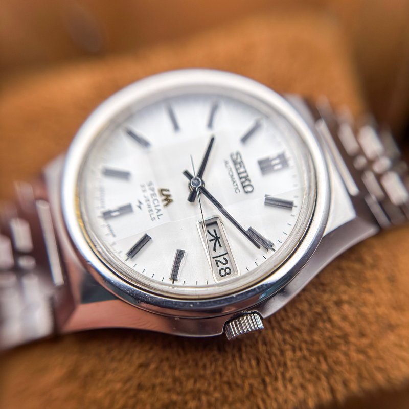 Seiko Seiko - LM Special "Gradient White Sunburst" 放映 – Hōei – Radiated Reflection - No reserve price - 5216-6040 - Men - 1974 vintage watch - image 10