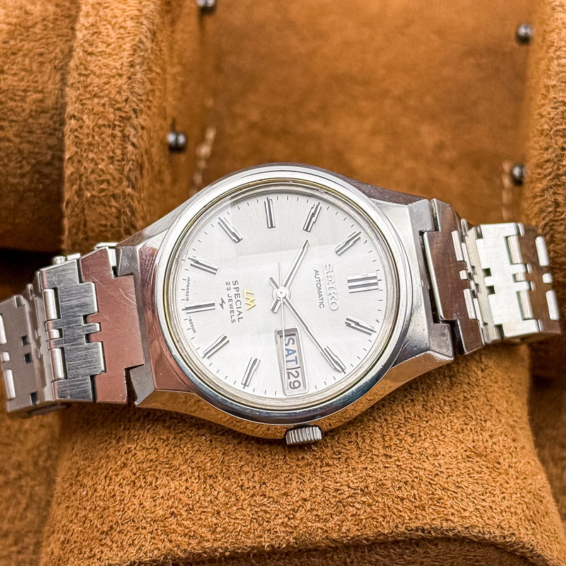 Seiko Seiko - LM Special "Gradient White Sunburst" 放映 – Hōei – Radiated Reflection - No reserve price - 5216-6040 - Men - 1974 vintage watch - image 12