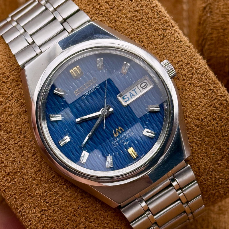 Seiko Seiko - LM Special "Wavy Blue Sunburst" 凛静 (Rinsei) – Dignified Stillness - Ingen mindstepris - 5206-6100 - Men - 1972 vintage watch - image 3