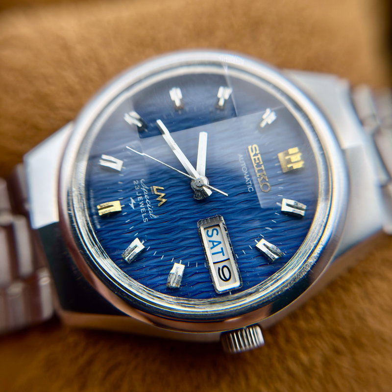 Seiko Seiko - LM Special "Wavy Blue Sunburst" 凛静 (Rinsei) – Dignified Stillness - Ingen mindstepris - 5206-6100 - Men - 1972 vintage watch - image 4