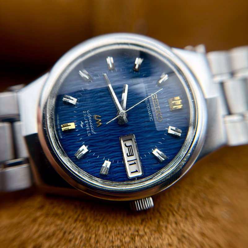 Seiko Seiko - LM Special "Wavy Blue Sunburst" 凛静 (Rinsei) – Dignified Stillness - Ingen mindstepris - 5206-6100 - Men - 1972 vintage watch - image 16