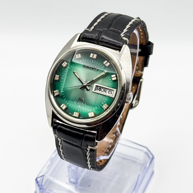Seiko Seiko - Lord Matic "Gradient Green Sunburst" 柔光 (Jūkō) – Soft Light - No reserve price - 5606-7230 - Men - 1973 vintage watch - image 2