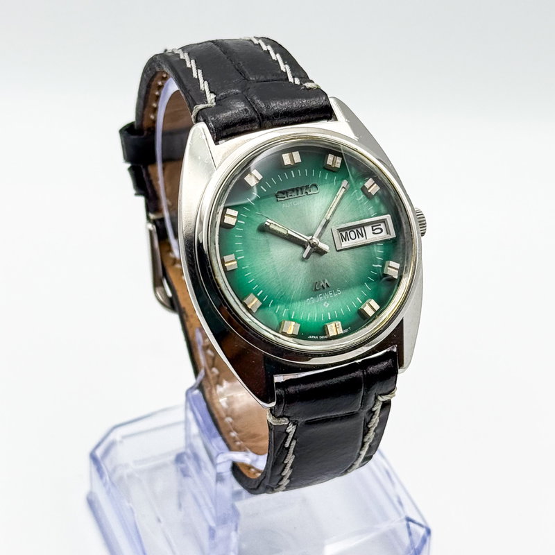 Seiko Seiko - Lord Matic "Gradient Green Sunburst" 柔光 (Jūkō) – Soft Light - No reserve price - 5606-7230 - Men - 1973 vintage watch - image 4