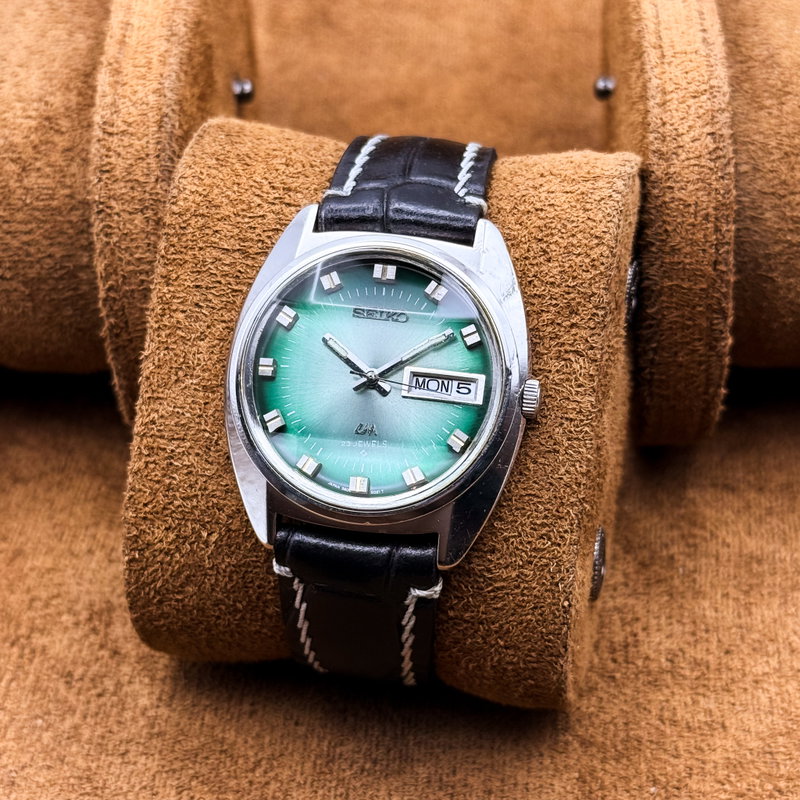 Seiko Seiko - Lord Matic "Gradient Green Sunburst" 柔光 (Jūkō) – Soft Light - No reserve price - 5606-7230 - Men - 1973 vintage watch - image 11