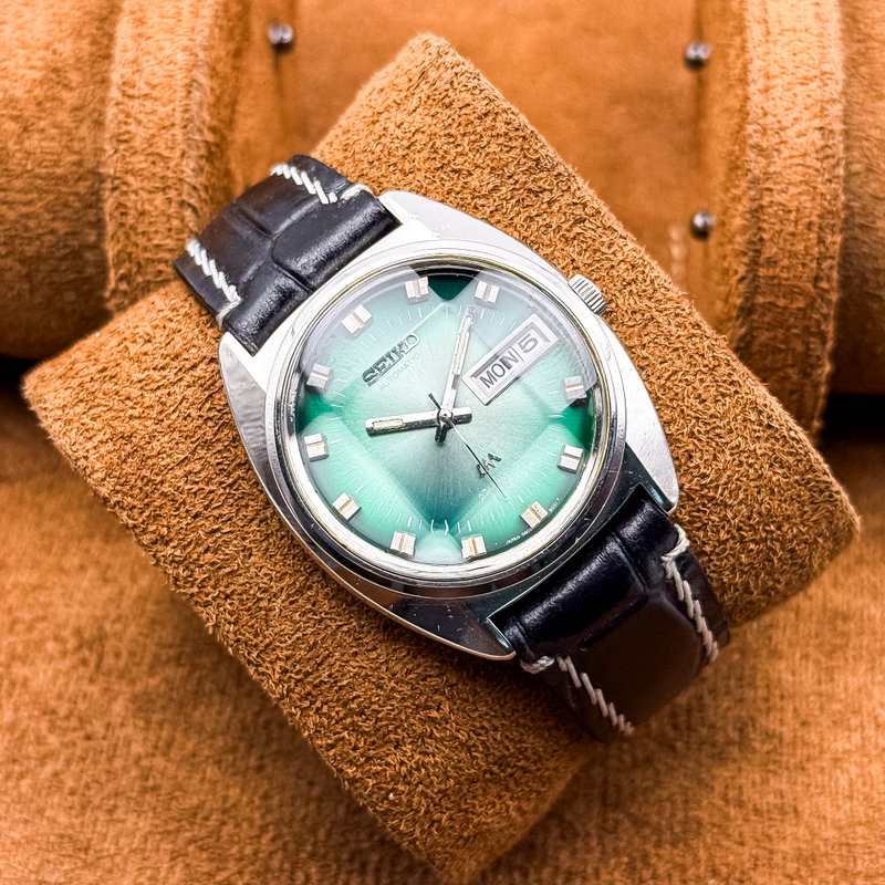 Seiko Seiko - Lord Matic "Gradient Green Sunburst" 柔光 (Jūkō) – Soft Light - No reserve price - 5606-7230 - Men - 1973 vintage watch - image 13