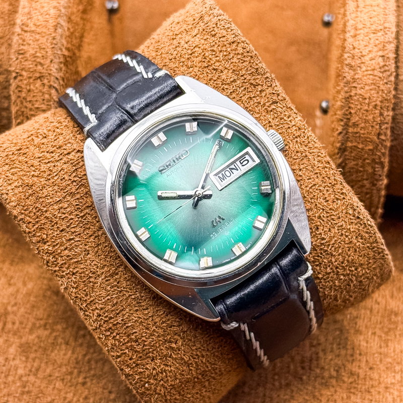 Seiko Seiko - Lord Matic "Gradient Green Sunburst" 柔光 (Jūkō) – Soft Light - No reserve price - 5606-7230 - Men - 1973 vintage watch - image 14