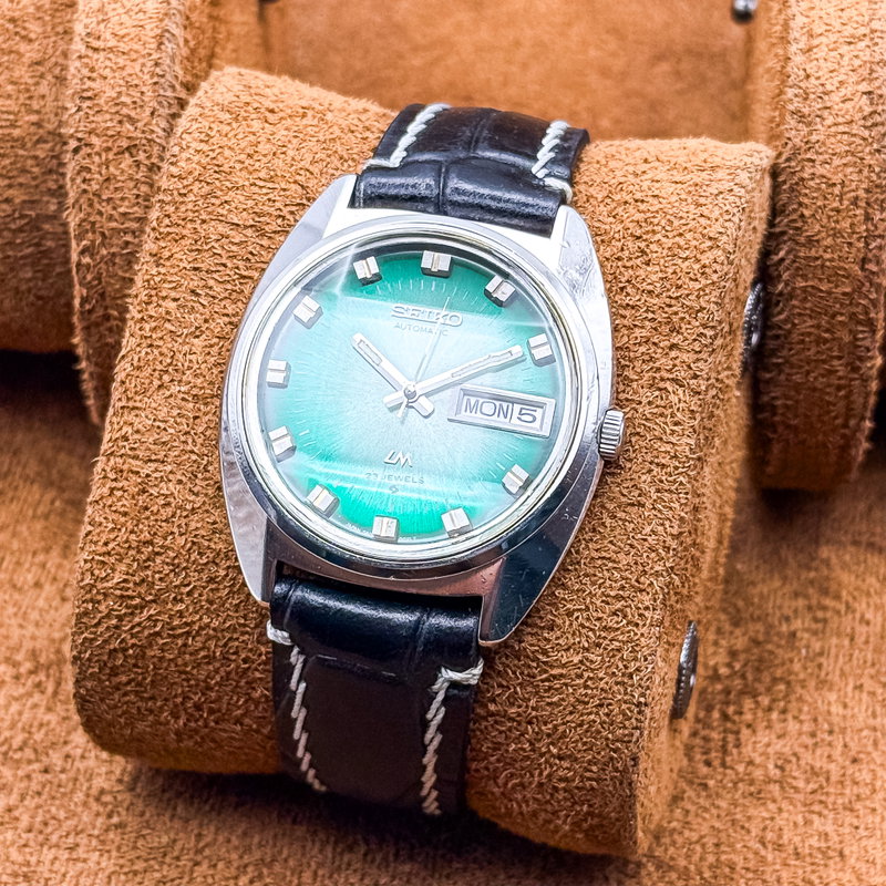 Seiko Seiko - Lord Matic "Gradient Green Sunburst" 柔光 (Jūkō) – Soft Light - No reserve price - 5606-7230 - Men - 1973 vintage watch - image 15