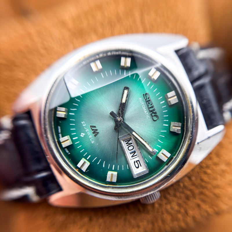 Seiko Seiko - Lord Matic "Gradient Green Sunburst" 柔光 (Jūkō) – Soft Light - No reserve price - 5606-7230 - Men - 1973 vintage watch - image 16