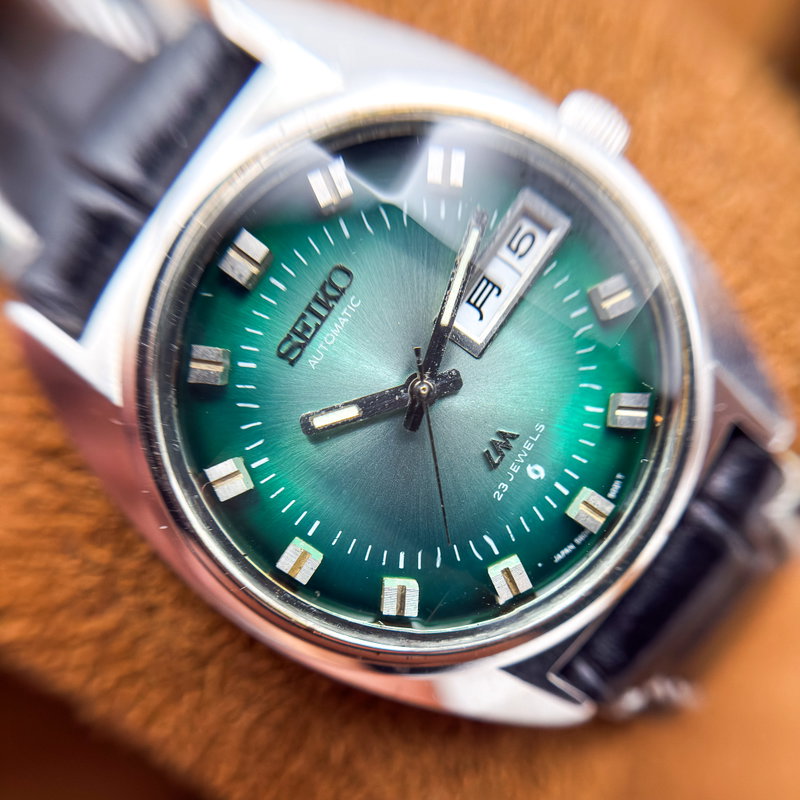Seiko Seiko - Lord Matic "Gradient Green Sunburst" 柔光 (Jūkō) – Soft Light - No reserve price - 5606-7230 - Men - 1973 vintage watch - image 19