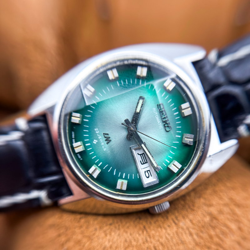 Seiko Seiko - Lord Matic "Gradient Green Sunburst" 柔光 (Jūkō) – Soft Light - No reserve price - 5606-7230 - Men - 1973 vintage watch - image 22