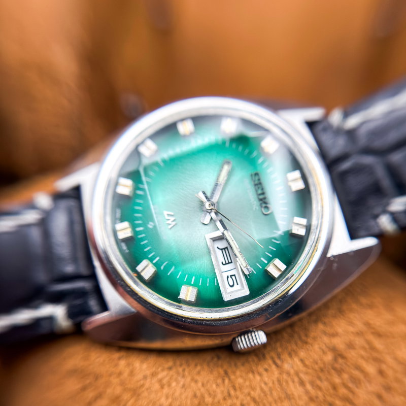 Seiko Seiko - Lord Matic "Gradient Green Sunburst" 柔光 (Jūkō) – Soft Light - No reserve price - 5606-7230 - Men - 1973 vintage watch - image 23