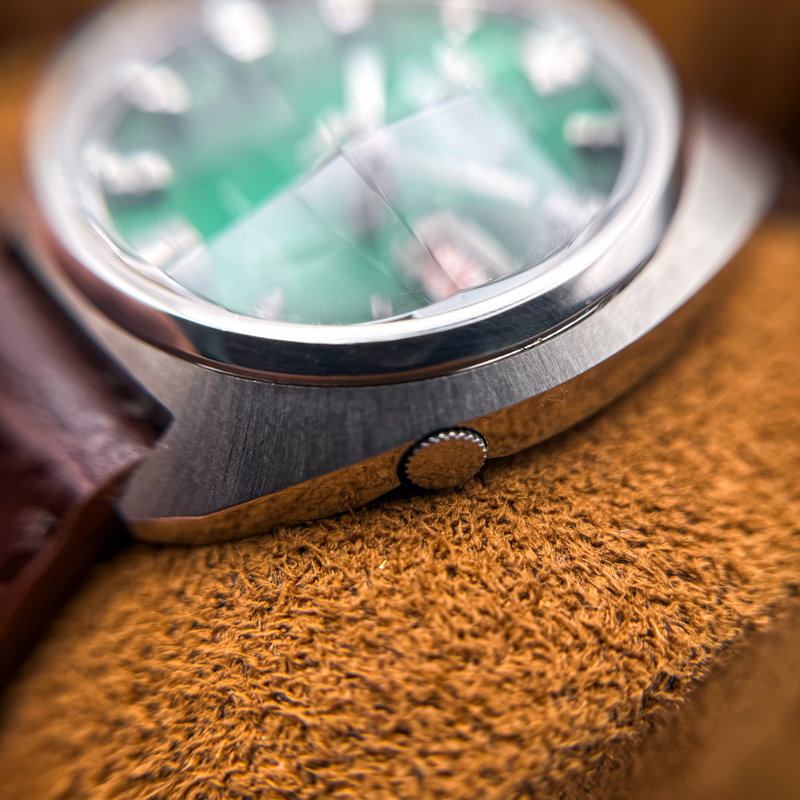 Seiko Seiko - Actus "Vivid Green Sunburst" [Near-Mint] 夢絹 (Yumekin) – Silk of Dreams - No reserve price - 7019-7350 - Men - 1974 vintage watch - image 13