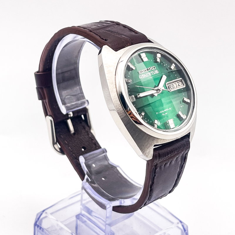 Seiko Seiko - Actus "Vivid Green Sunburst" [Near-Mint] 夢絹 (Yumekin) – Silk of Dreams - No reserve price - 7019-7350 - Men - 1974 vintage watch - image 26