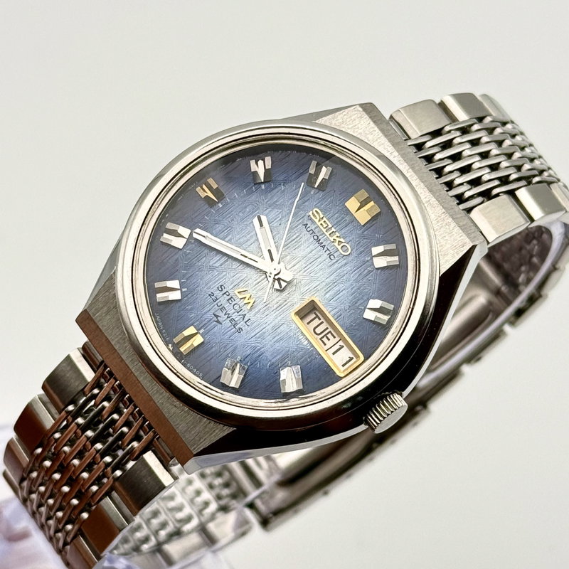 Seiko Seiko - LM Special [Near-NOS] "Vivid Blue Textured Sunburst" 歳環 (Saikan) – Circle of Years - No Reserve Price - 5216-6030 - Men - 1973 vintage watch - image 13