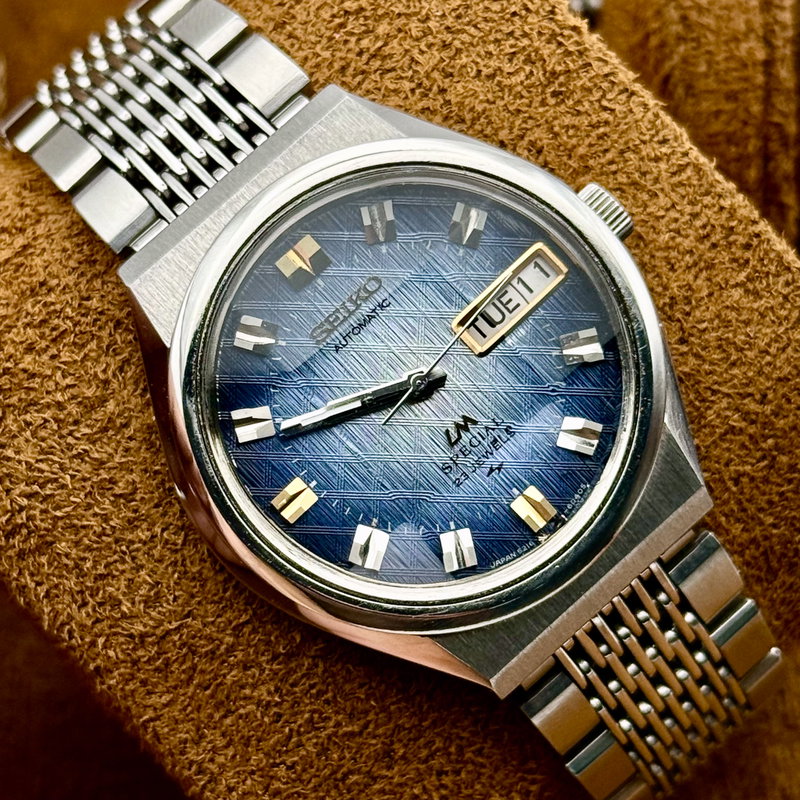 Seiko Seiko - LM Special [Near-NOS] "Vivid Blue Textured Sunburst" 歳環 (Saikan) – Circle of Years - No Reserve Price - 5216-6030 - Men - 1973 vintage watch - image 15