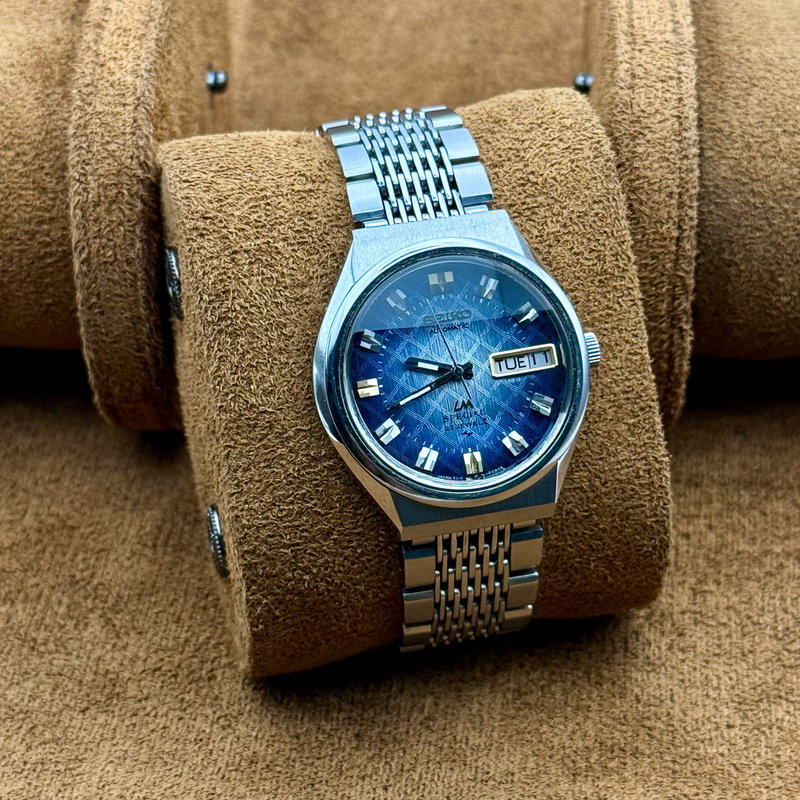 Seiko Seiko - LM Special [Near-NOS] "Vivid Blue Textured Sunburst" 歳環 (Saikan) – Circle of Years - No Reserve Price - 5216-6030 - Men - 1973 vintage watch - image 26