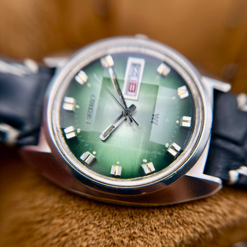 Seiko Seiko - Lord Matic "Green Sunburst" 紳静 (Shinsei) – Gentleman’s Silence - No reserve price - 5606-7230 - Men - 1972 vintage watch - image 12