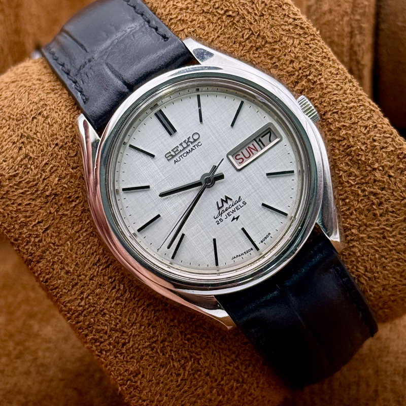 Seiko Seiko - LM Special 'Linen Dial' 光精 (Kōsei) – Light Essence - No Reserve Price - 5206-6061 - Men - 1972 vintage watch - image 11