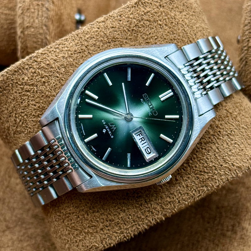 Seiko Seiko - Lord Matic "Green Starburst Dial" 褪影 (Tai’ei) – Faded Shadow - No Reserve Price - 5606-7260 - Men - 1972 vintage watch - image 12