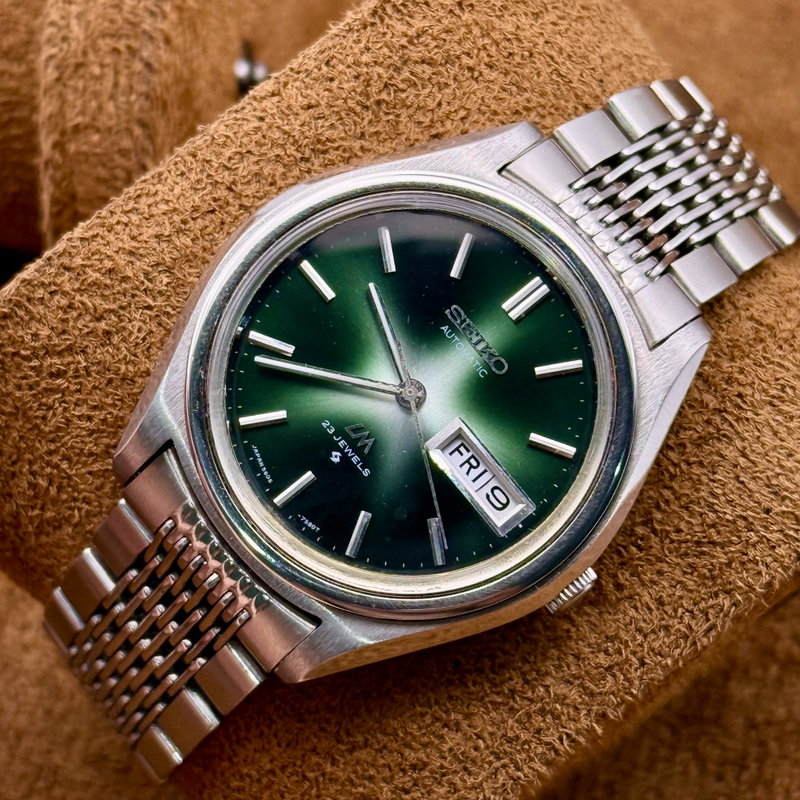 Seiko Seiko - Lord Matic "Green Starburst Dial" 褪影 (Tai’ei) – Faded Shadow - No Reserve Price - 5606-7260 - Men - 1972 vintage watch - image 13