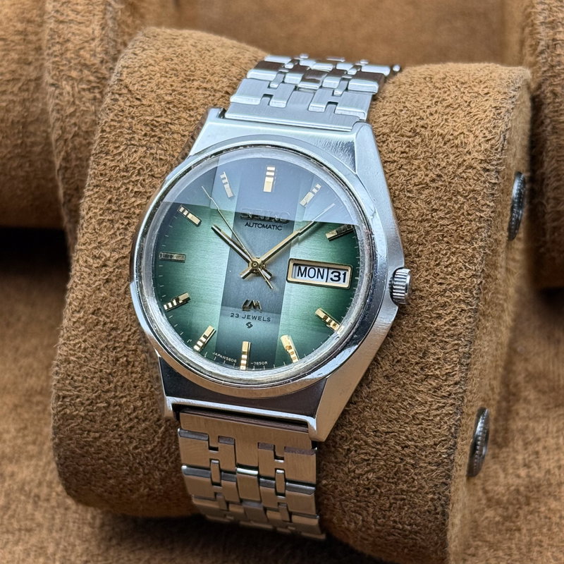 Seiko Seiko - LM "Gradient Green Sunburst" 理光 (Rikō) – Logical Light - No reserve price - 5606-7310 - Men - 1975 vintage watch - image 7