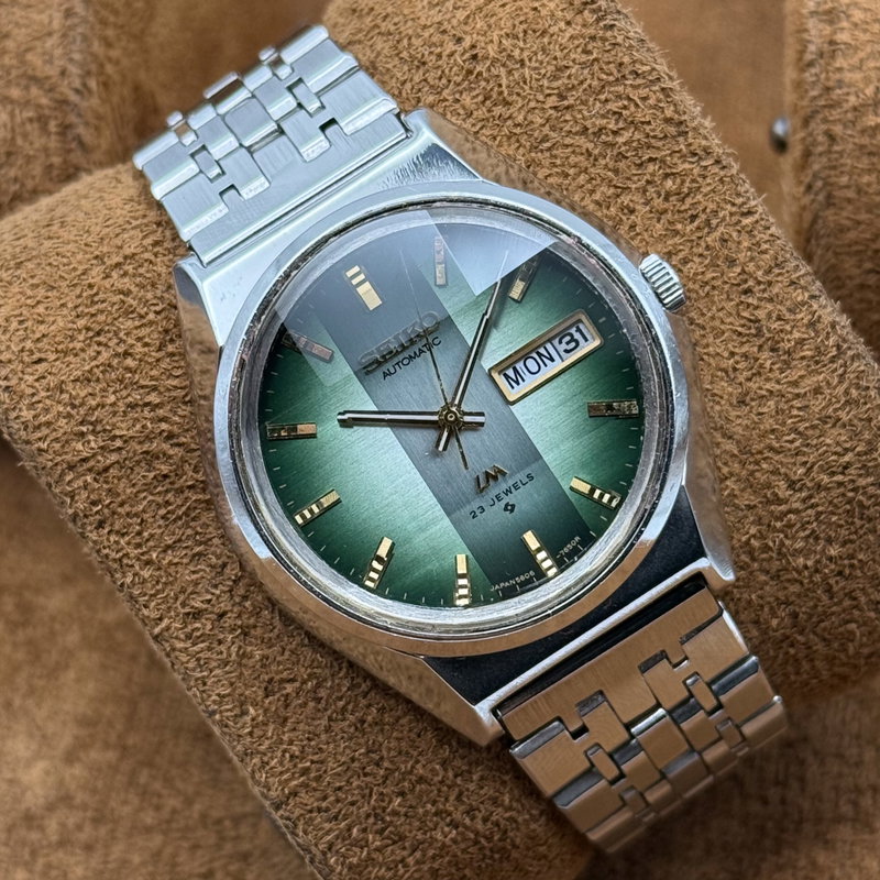 Seiko Seiko - LM "Gradient Green Sunburst" 理光 (Rikō) – Logical Light - No reserve price - 5606-7310 - Men - 1975 vintage watch - image 12