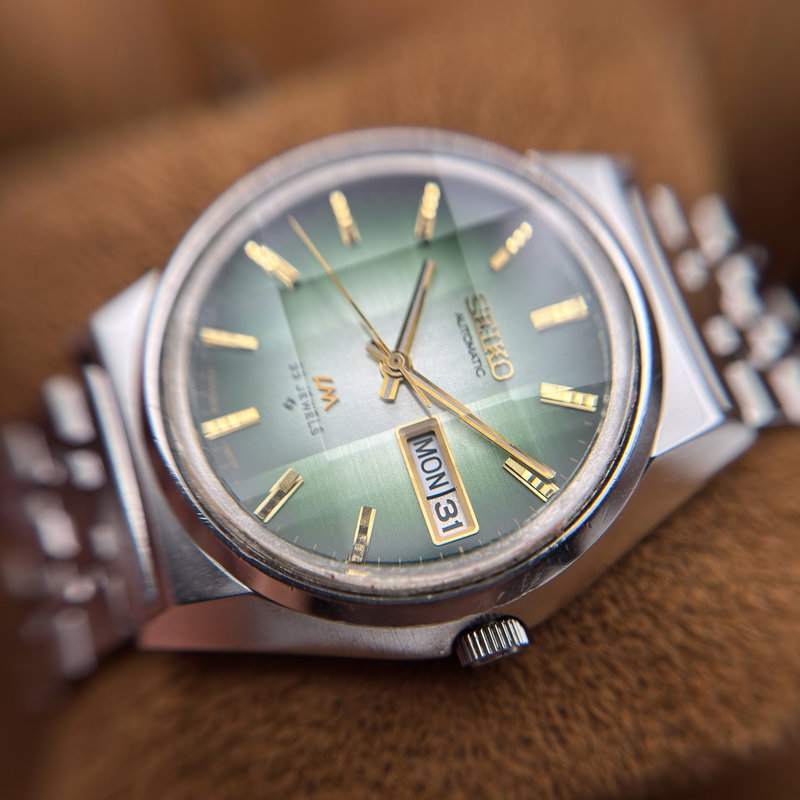 Seiko Seiko - LM "Gradient Green Sunburst" 理光 (Rikō) – Logical Light - No reserve price - 5606-7310 - Men - 1975 vintage watch - image 16