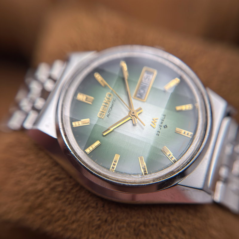 Seiko Seiko - LM "Gradient Green Sunburst" 理光 (Rikō) – Logical Light - No reserve price - 5606-7310 - Men - 1975 vintage watch - image 18