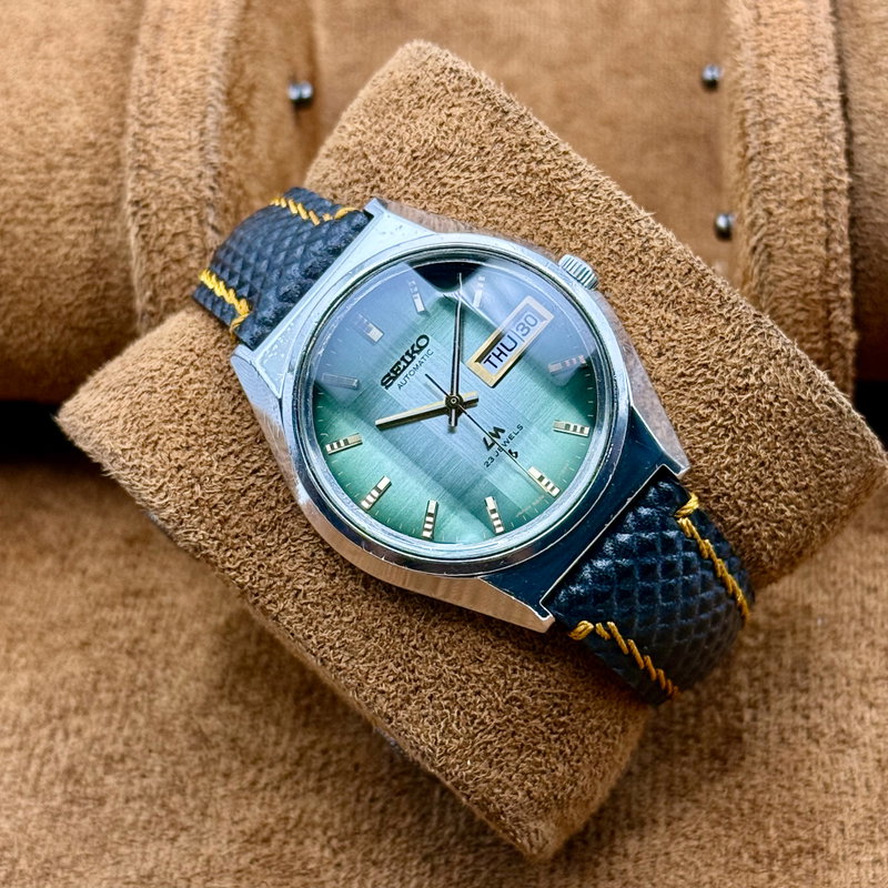 Seiko Seiko - LM "Gradient Green Sunburst" 翠光 (Sui Kō) – Emerald Light - No reserve price - 5606-7310 - Men - 1973 vintage watch - image 12