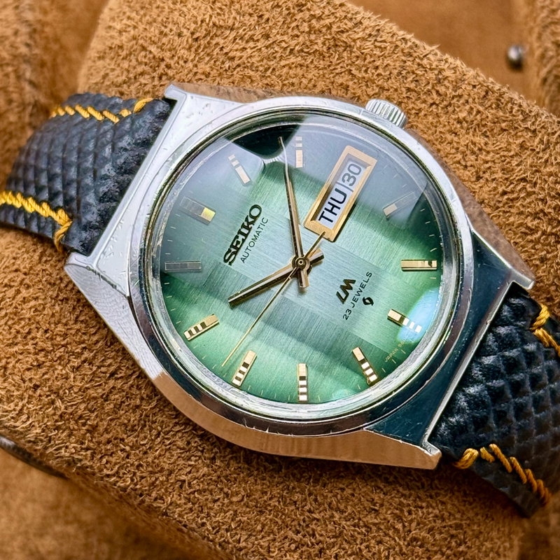 Seiko Seiko - LM "Gradient Green Sunburst" 翠光 (Sui Kō) – Emerald Light - No reserve price - 5606-7310 - Men - 1973 vintage watch - image 13