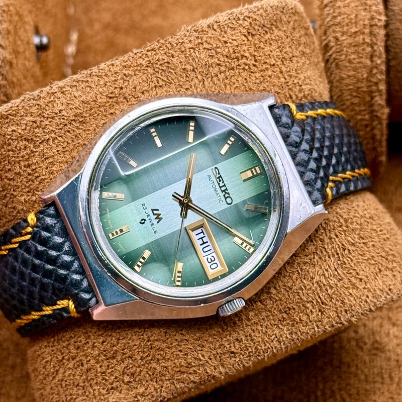 Seiko Seiko - LM "Gradient Green Sunburst" 翠光 (Sui Kō) – Emerald Light - No reserve price - 5606-7310 - Men - 1973 vintage watch - image 14