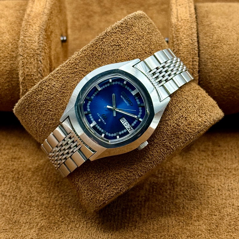 Seiko Seiko - Lord Matic "Blue Sunburst" 螺光 – Rako – Spiral Light - No reserve price - 5606-5140 - Men - 1973 vintage watch - image 10
