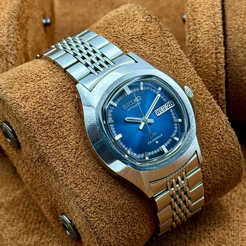 Seiko Seiko - Lord Matic "Blue Sunburst" 螺光 – Rako – Spiral Light - No reserve price - 5606-5140 - Men - 1973 vintage watch - image 13