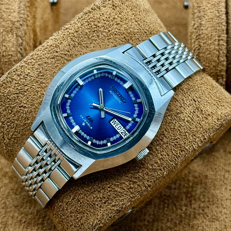 Seiko Seiko - Lord Matic "Blue Sunburst" 螺光 – Rako – Spiral Light - No reserve price - 5606-5140 - Men - 1973 vintage watch - image 14