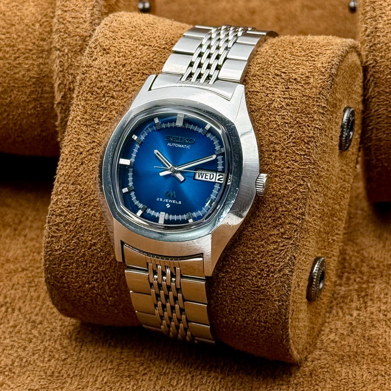 Seiko Seiko - Lord Matic "Blue Sunburst" 螺光 – Rako – Spiral Light - No reserve price - 5606-5140 - Men - 1973 vintage watch - image 15
