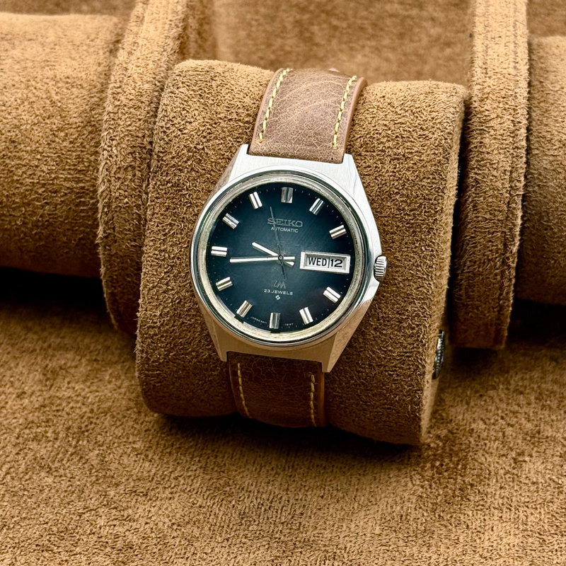 Seiko Seiko - LM “Brushed Blue Sunburst” 青嵐 (Ao Arashi) – Blue Storm - No Reserve Price - 5606-7071 - Men - 1972 vintage watch - image 11