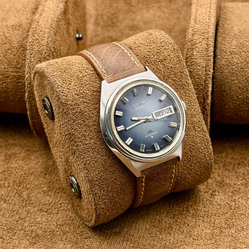 Seiko Seiko - LM “Brushed Blue Sunburst” 青嵐 (Ao Arashi) – Blue Storm - No Reserve Price - 5606-7071 - Men - 1972 vintage watch - image 14