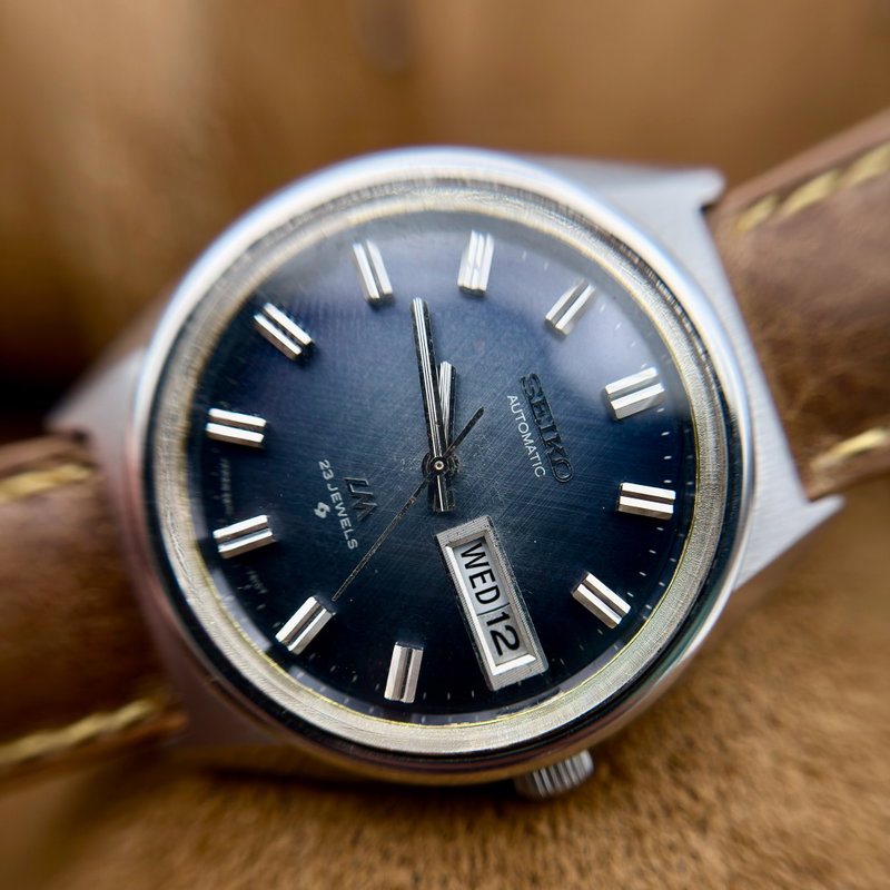 Seiko Seiko - LM “Brushed Blue Sunburst” 青嵐 (Ao Arashi) – Blue Storm - No Reserve Price - 5606-7071 - Men - 1972 vintage watch - image 19
