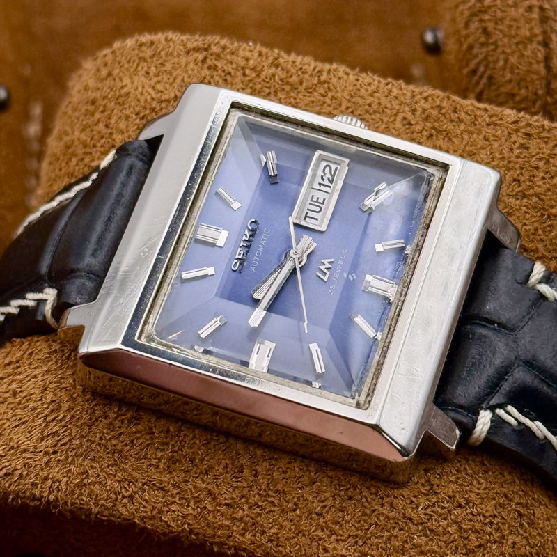 Seiko Seiko - Seiko LM "Gradient Blue Sunburst" 反光 (Hankō) – Reflected Light - No Reserve Price - 5606-5080 - Men - 1972 vintage watch - image 7